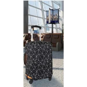 Black Octagonal Luggage Cover TSA Approved Elastic XL Side Zippers NWOT